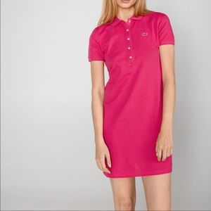 Lacoste Pink Fuschia polo dress size 8 NWT